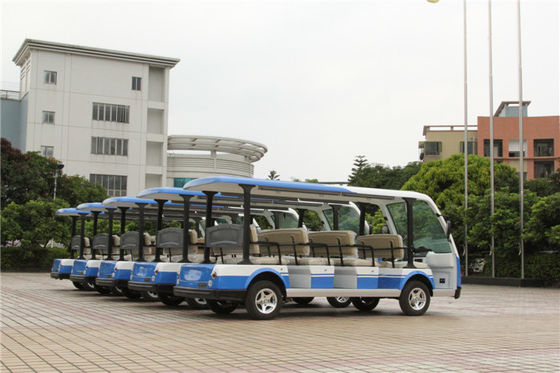 豪华11座电动观光车 LQY113B 蓝白颜色
