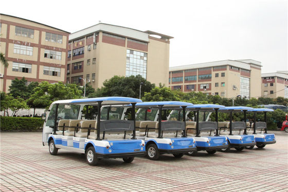 豪华11座电动观光车 LQY113B 蓝白颜色