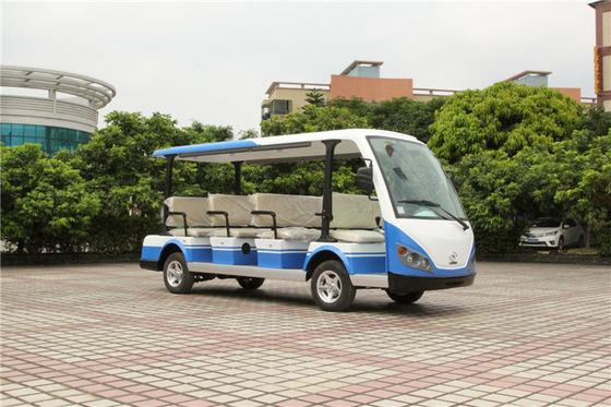 豪华11座电动观光车 LQY113B 蓝白颜色