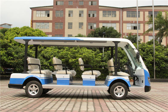豪华11座电动观光车 LQY113B 蓝白颜色