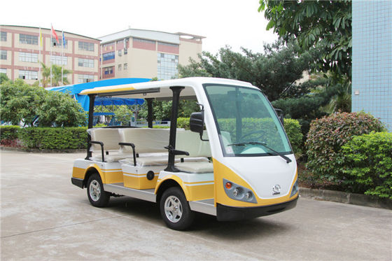 8座电动观光车 LQY083A  白和黄颜色