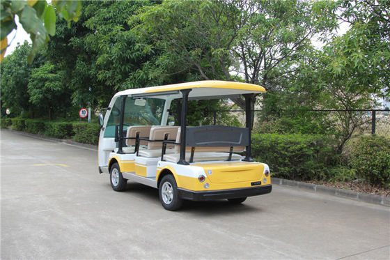 8座电动观光车 LQY083A  白和黄颜色