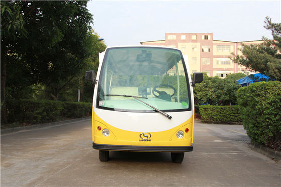 经典14座电动观光车  LQY140A  白黄色颜色