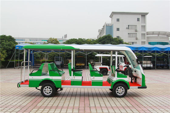 经典14座电动观光车  LQY140A  绿白色-玻璃钢座椅颜色