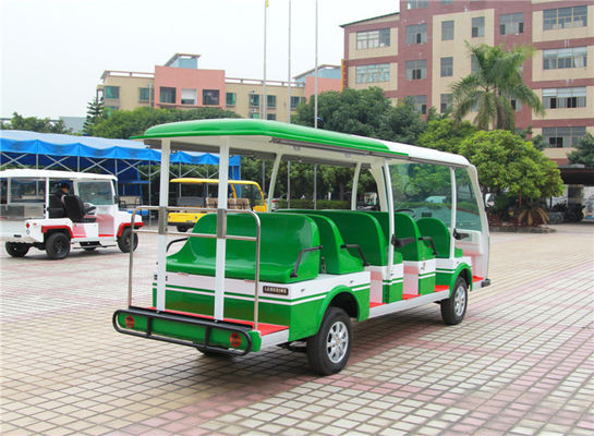经典14座电动观光车  LQY140A  绿白色-玻璃钢座椅颜色