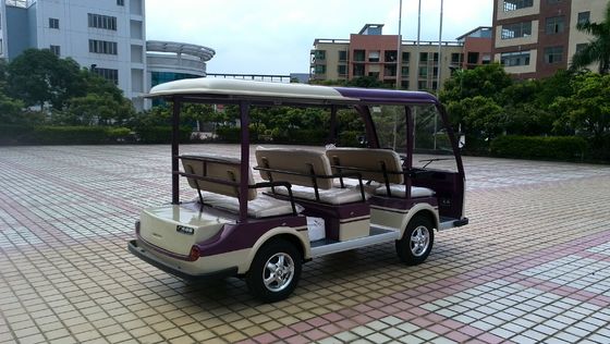 8座电动观光车 LQY081A 紫黄颜色