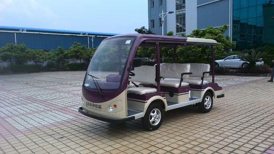 8座电动观光车 LQY081A 紫黄颜色