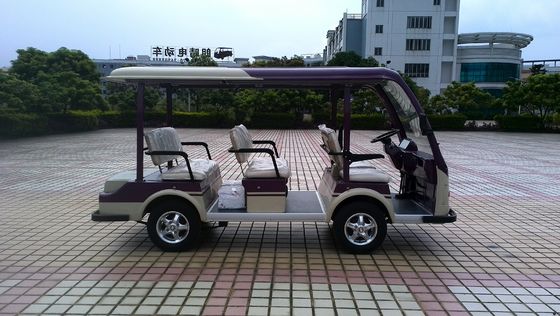 8座电动观光车 LQY081A 紫黄颜色