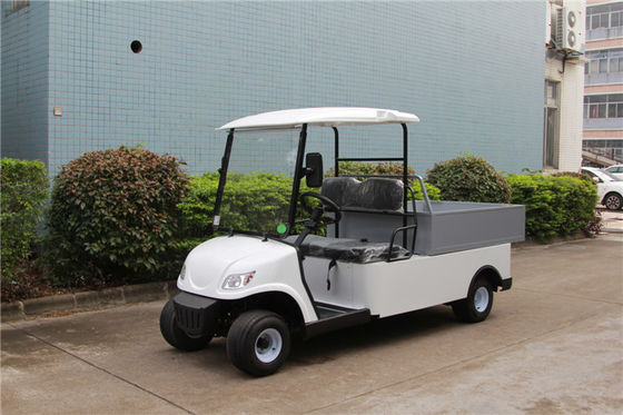 两座电动小货车 LQF047 白色带货蓝