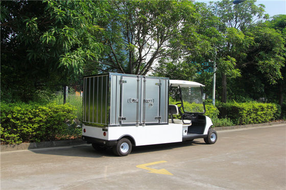 两座电动小货车 LQF065 白色带不锈钢货箱