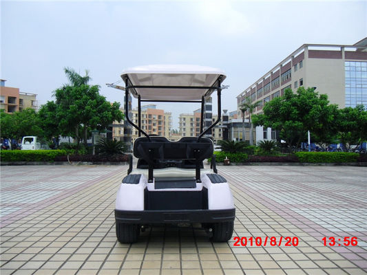 两座电动高尔夫球车 LQG022 白色颜色带舒适的皮座椅不带前大灯