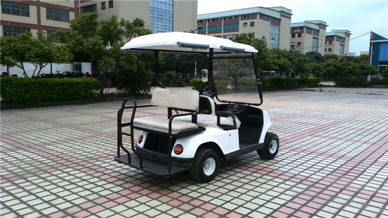 四座电动高尔夫球车 LQG042 白色 翻转后座椅