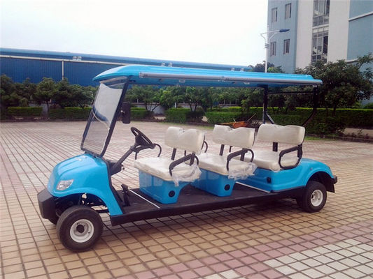 六座电动高尔夫球车 LQY065兰色 颜色带顶棚
