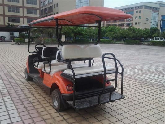 六座电动高尔夫球车 LQY065A 橙色 颜色带顶棚