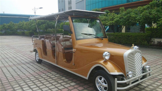 豪华款8座电动老爷车 LQL082 香槟金颜色棕色座椅