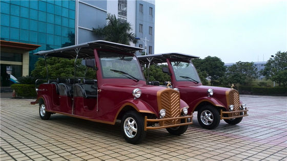 豪华款8座电动老爷车 LQL082 枣红色颜色