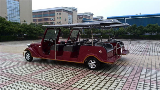 豪华款8座电动老爷车 LQL082 枣红色颜色