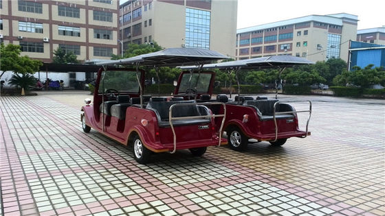 豪华款8座电动老爷车 LQL082 枣红色颜色