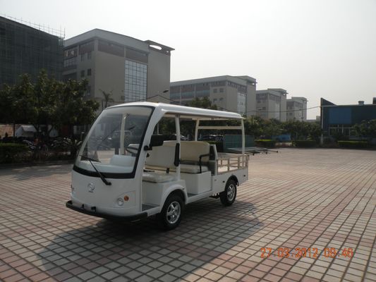 四座 0.9吨电动平板货车 LQF090 白色颜色带平板围栏