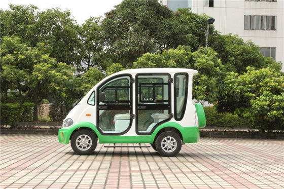 四座封闭电动巡逻车 LQY046 绿白 颜色