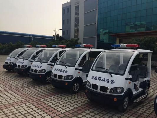 四座电动巡逻车 LQX045粉白 颜色 灰色玻璃钢座椅/软座座椅